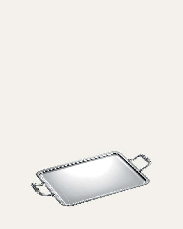 Malmaison Sivler-Plated Serving Tray with Handles